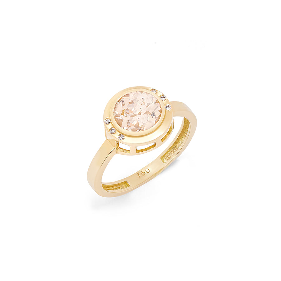 Round Morganite Ring