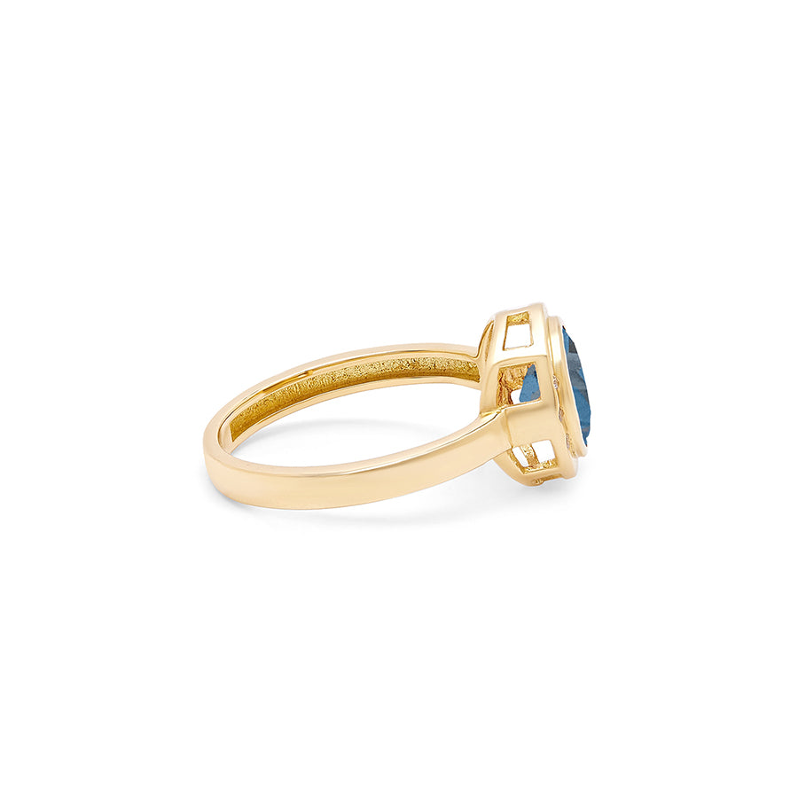 Round London Blue Topaz Ring