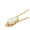 Chiara Necklace with a Big Mother Of Pearl Scarab and Diamond