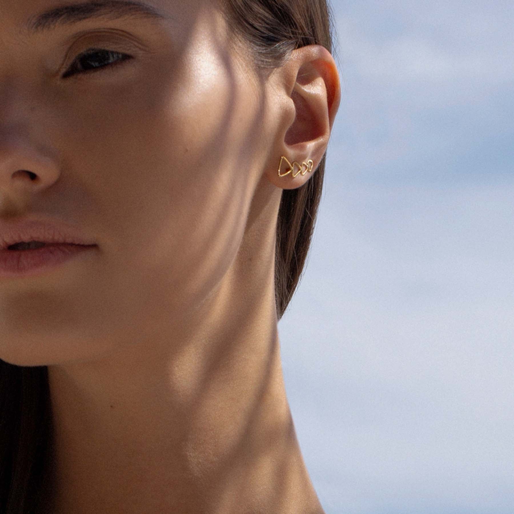 Tattoo Triangle Ear Climbers