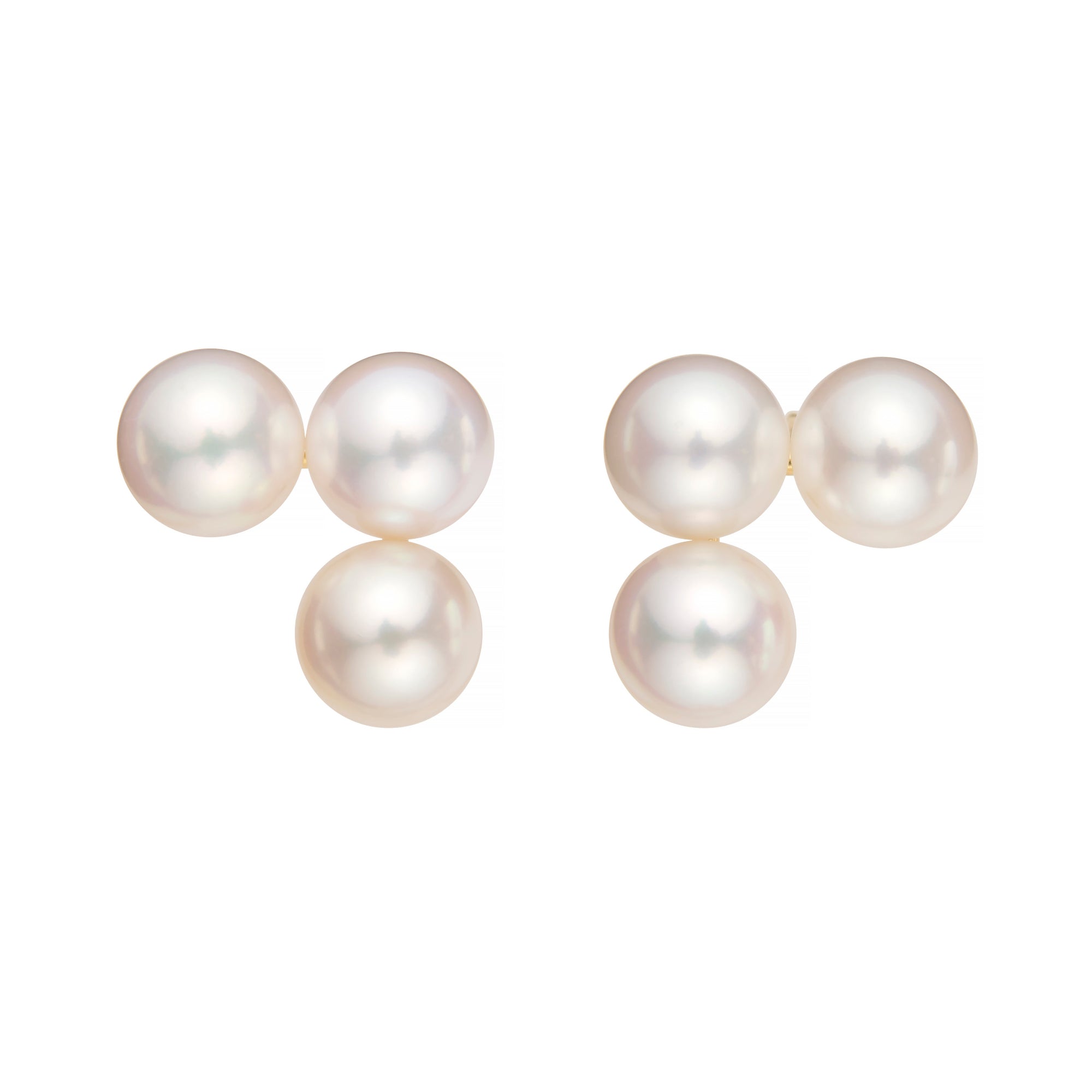 Tria White Stud Earrings