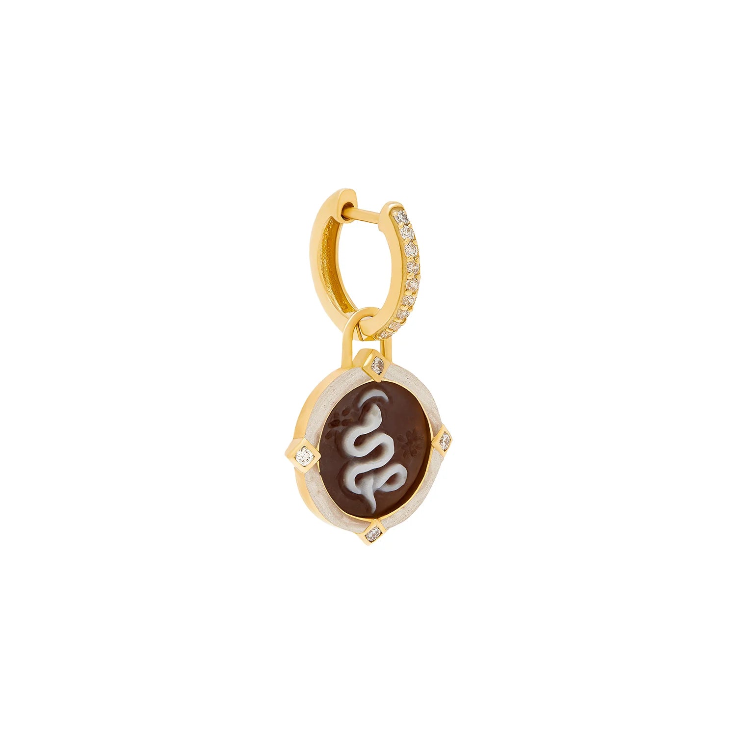 The Snake Round Earrings Atelier Lïya