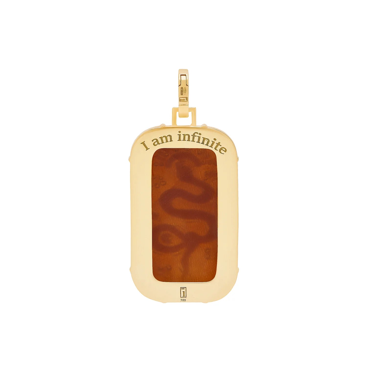 The Snake Small Rectangle Pendant with Black Enamel The Snake Large Rectangle Pendant Atelier Lïya