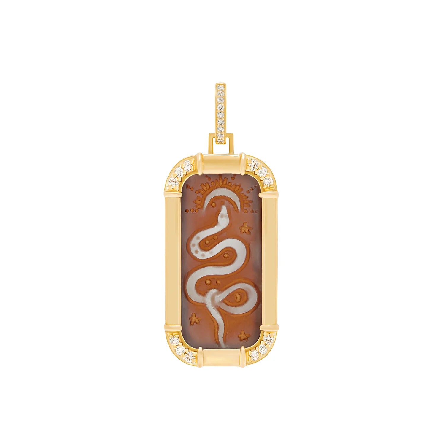 The Snake Large Rectangle Pendant Atelier Lïya