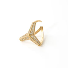 Three Pointed Star Large Diamond Ear Cuff