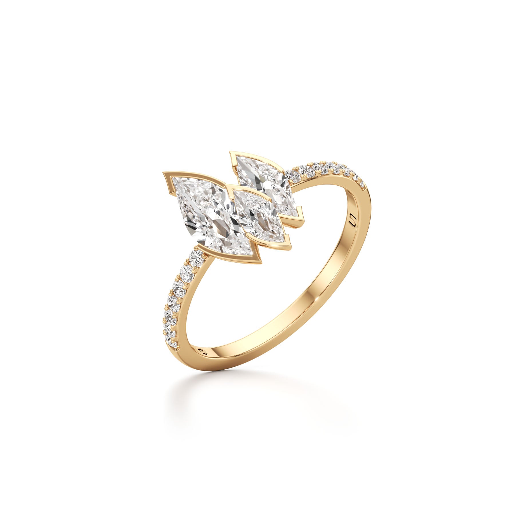 Flame Ember Pavé Ring