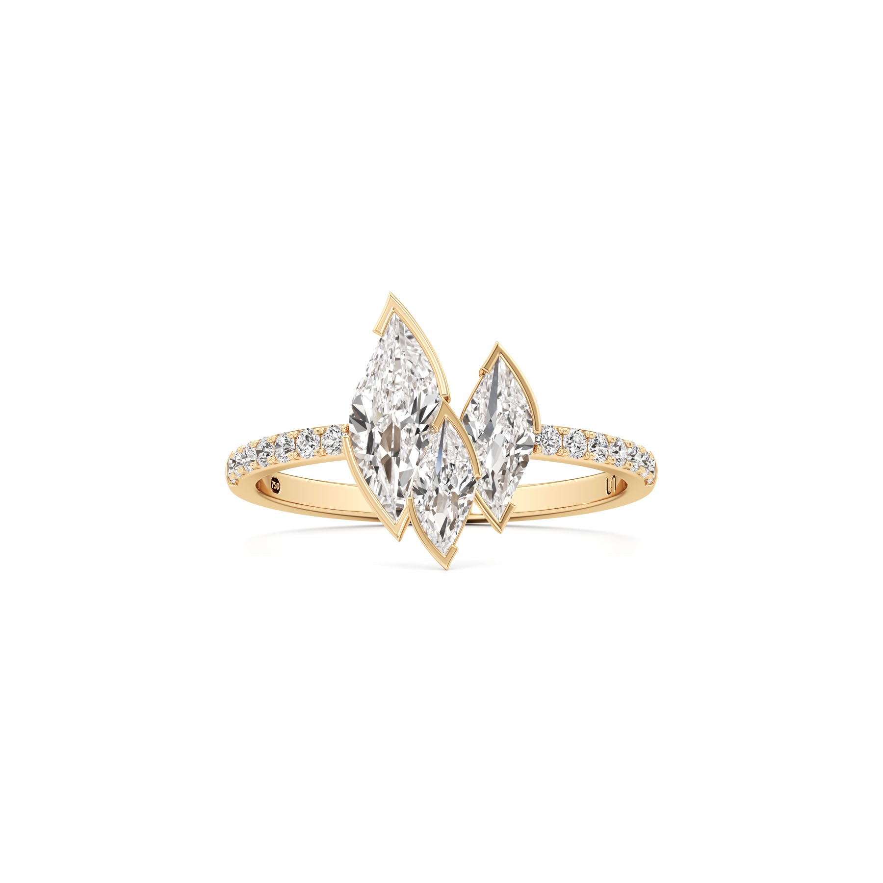 Flame Ember Pavé Ring