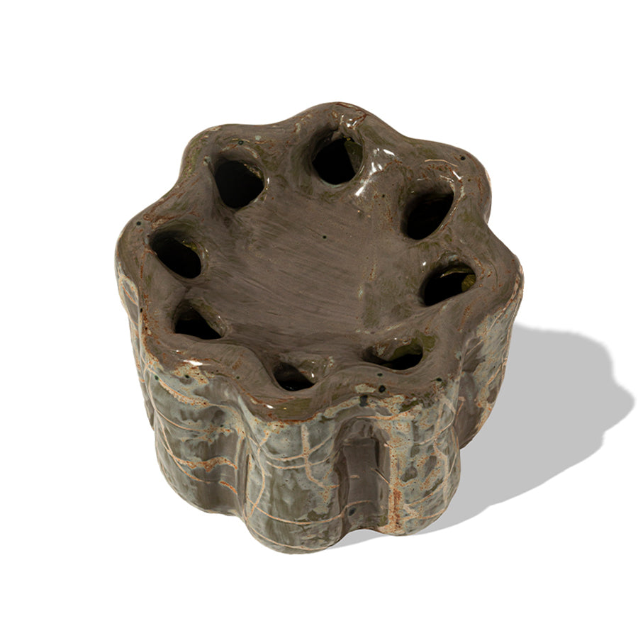Choco Olive Candle Holder Ceramic Flower Pot