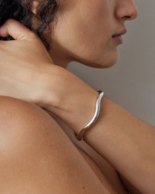 Wave Bracelet in Silver Charlotte Chesnais