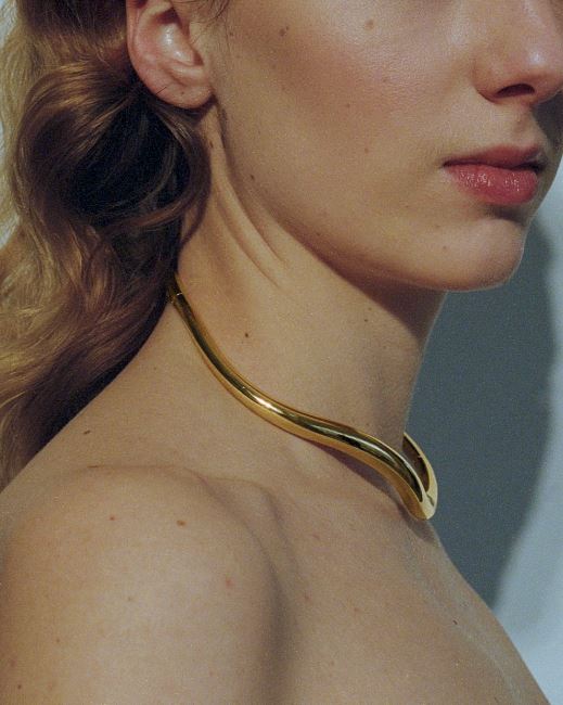 Wave Necklace in Vermeil Charlotte Chesnais