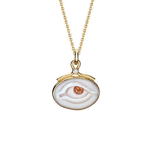Cameo Eye Gold Pendant Fotini Psarouli