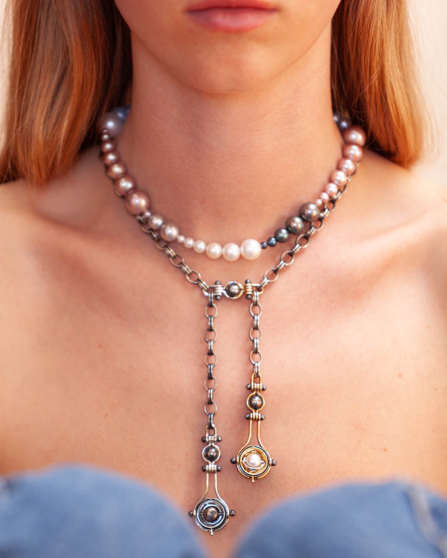 Deux Gouttes Pearl Necklace