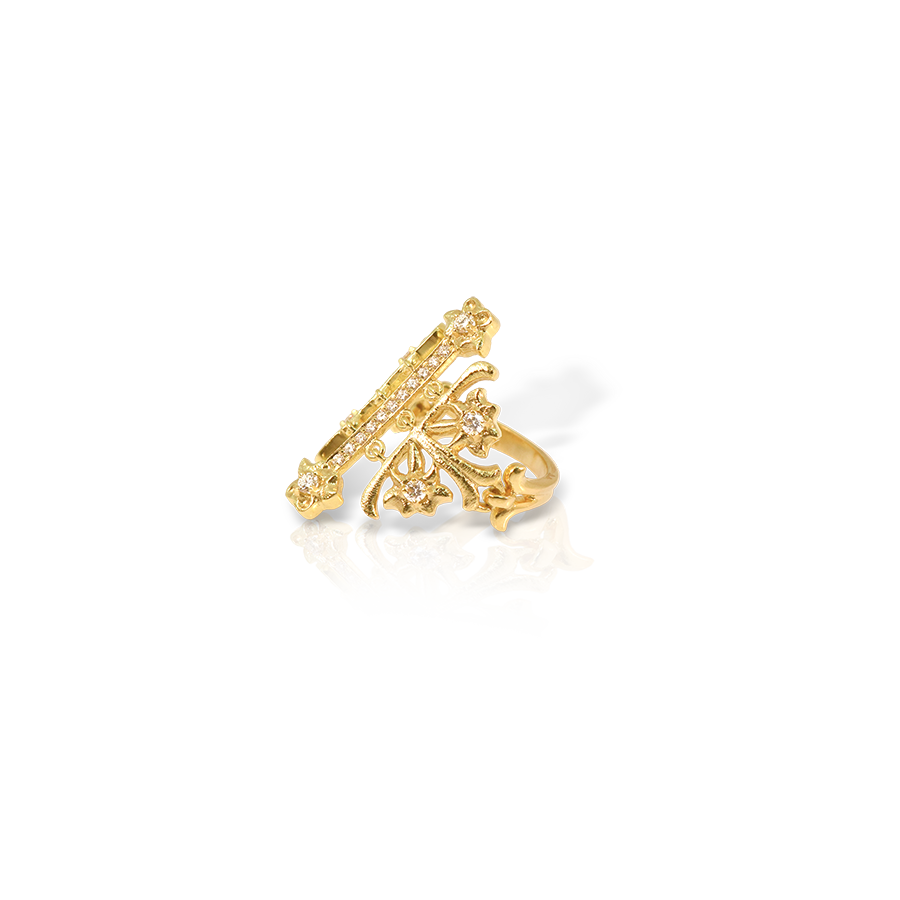 Aurelia Articulated Ring in 18K Yellow Gold and Diamonds