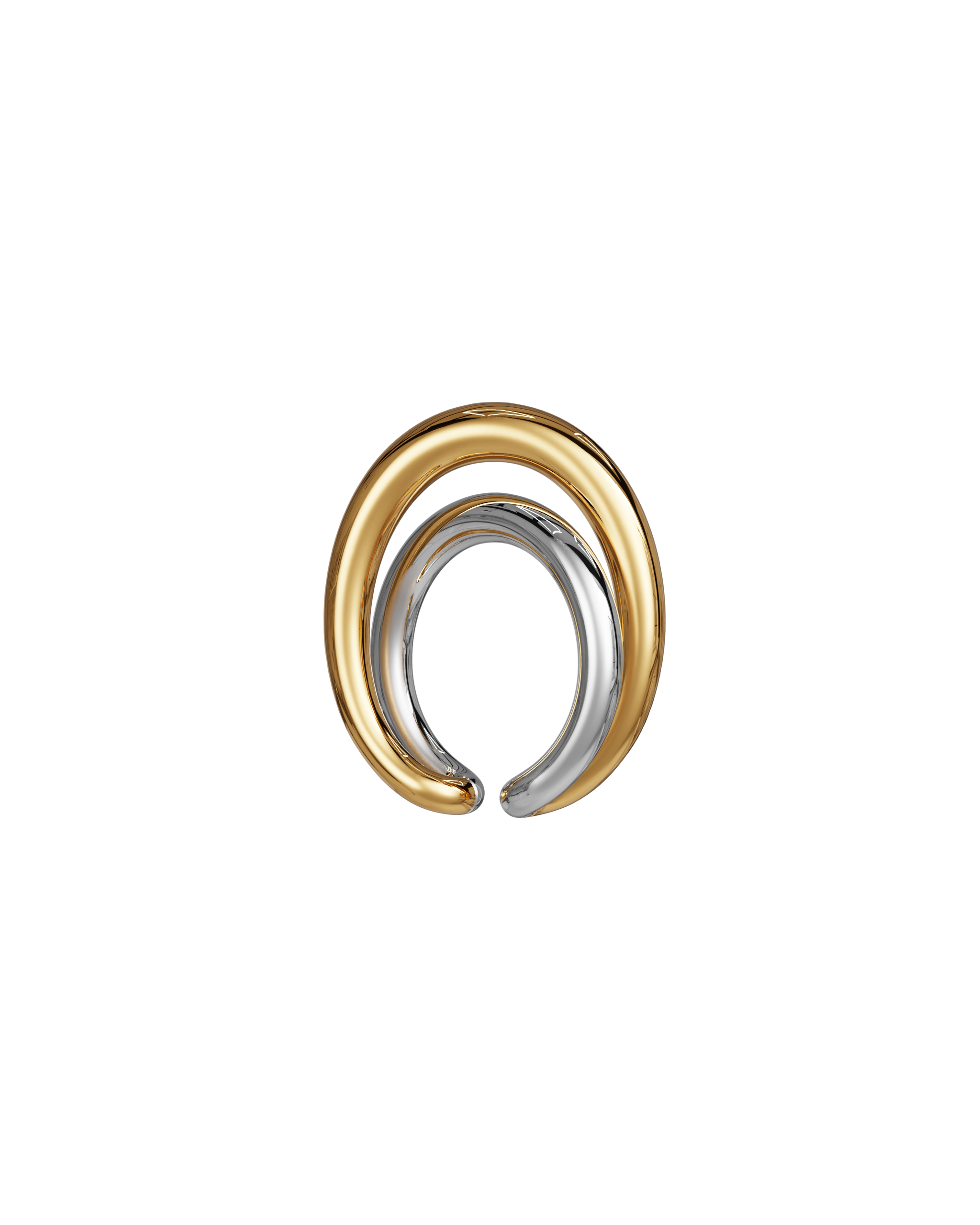 Initial Ring in Silver and Vermeil Charlotte Chesnais