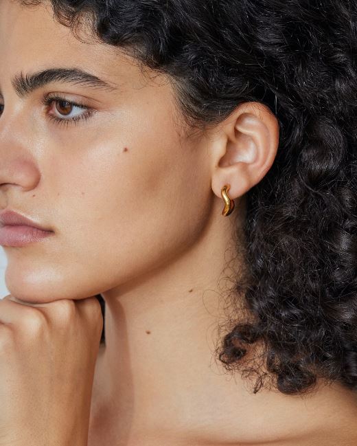 Medium Wave Earrings in Vermeil Charlotte Chesnais