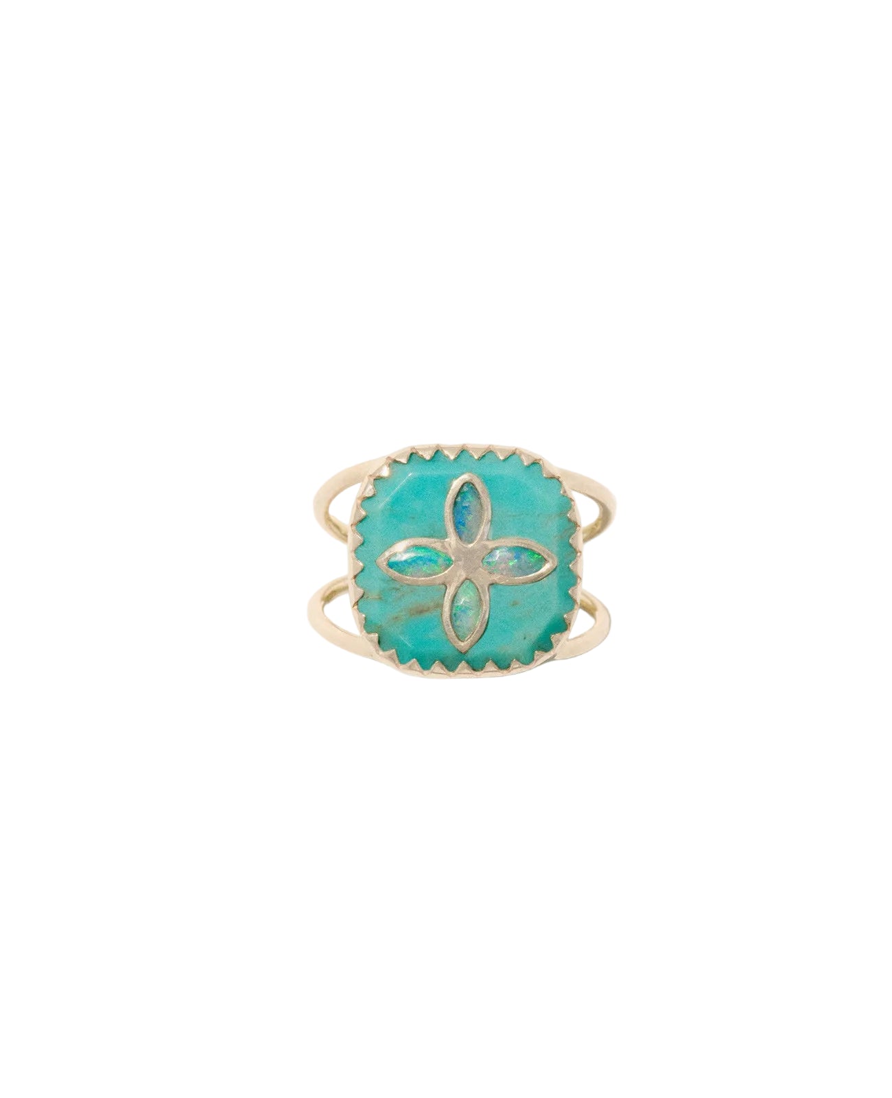 Bowie No2 Ring Turquoise Opal
