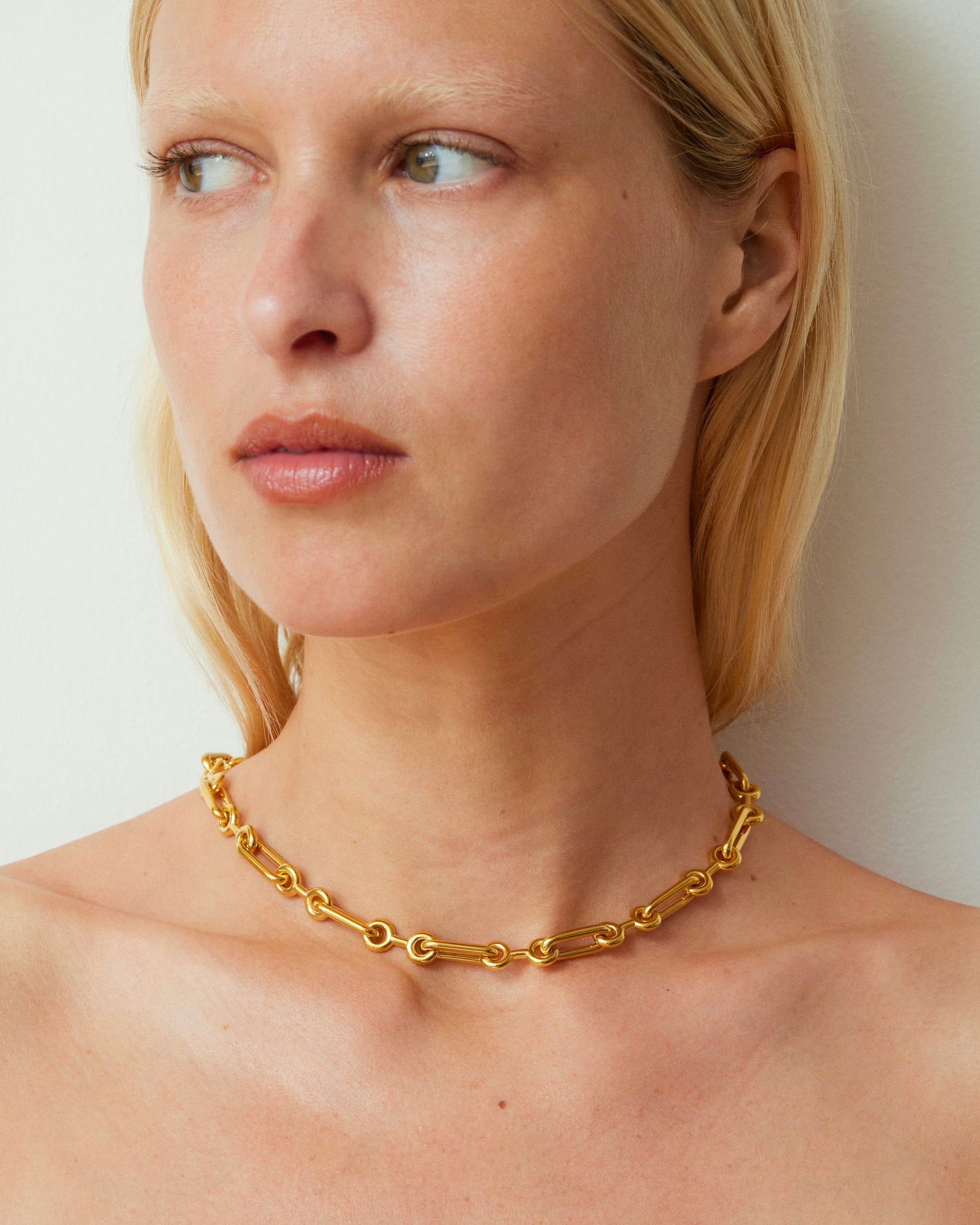 Petit Binary Chain Short in vermeil