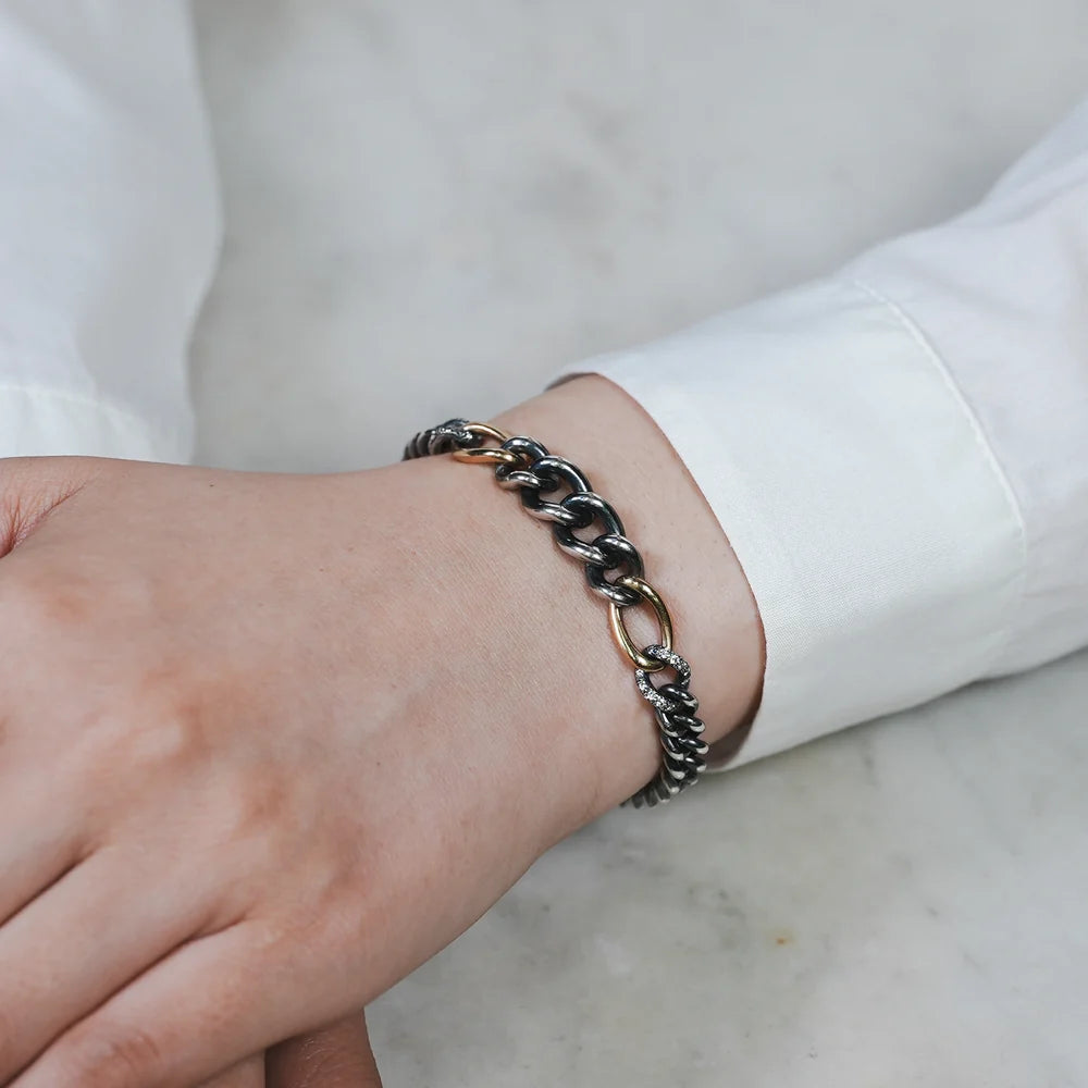 Humete Gradation Diamond Chain Bracelet