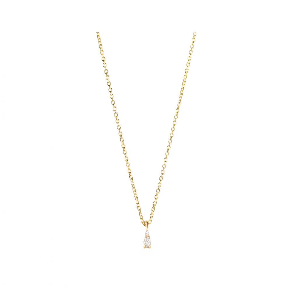 Gia Tiny Necklace with White Diamonds alveare