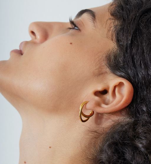 Mini Initial Hoop Earrings Charlotte Chesnais
