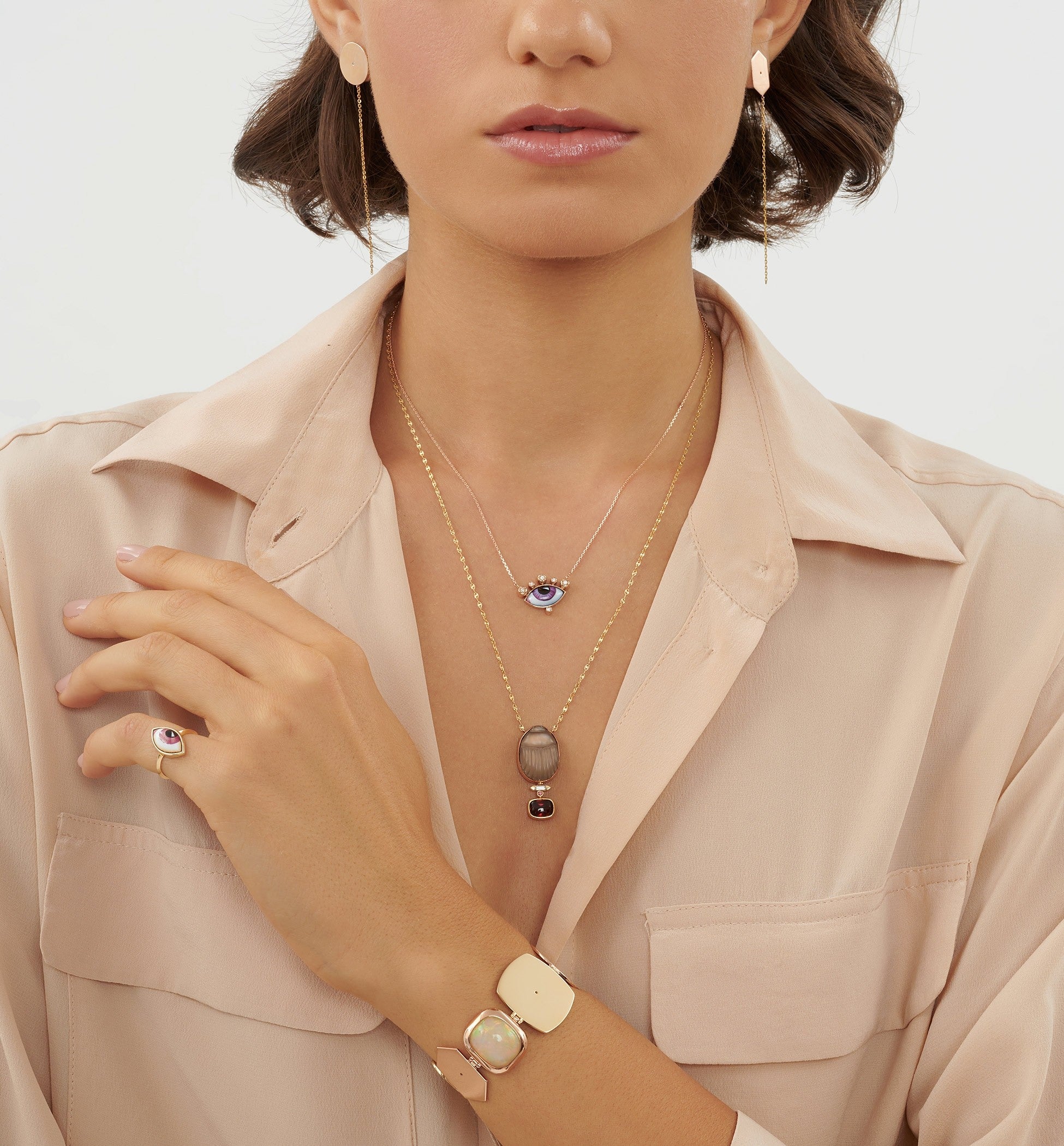 Russe Petit Mauve Diamond Necklace