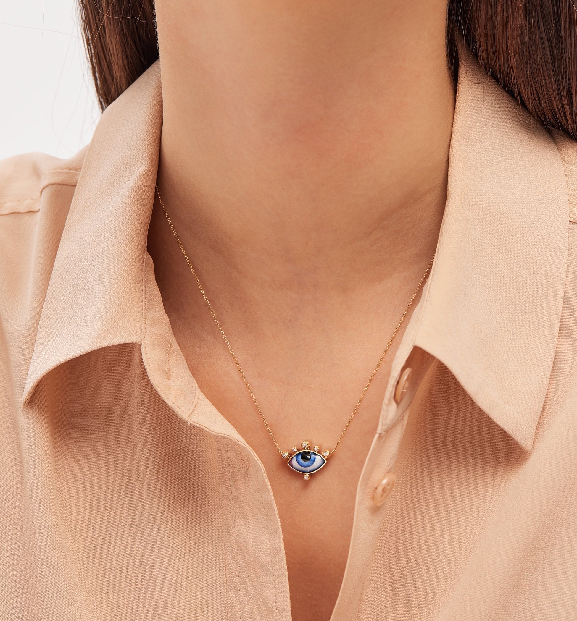 Russe Petit Bleu Diamond Necklace