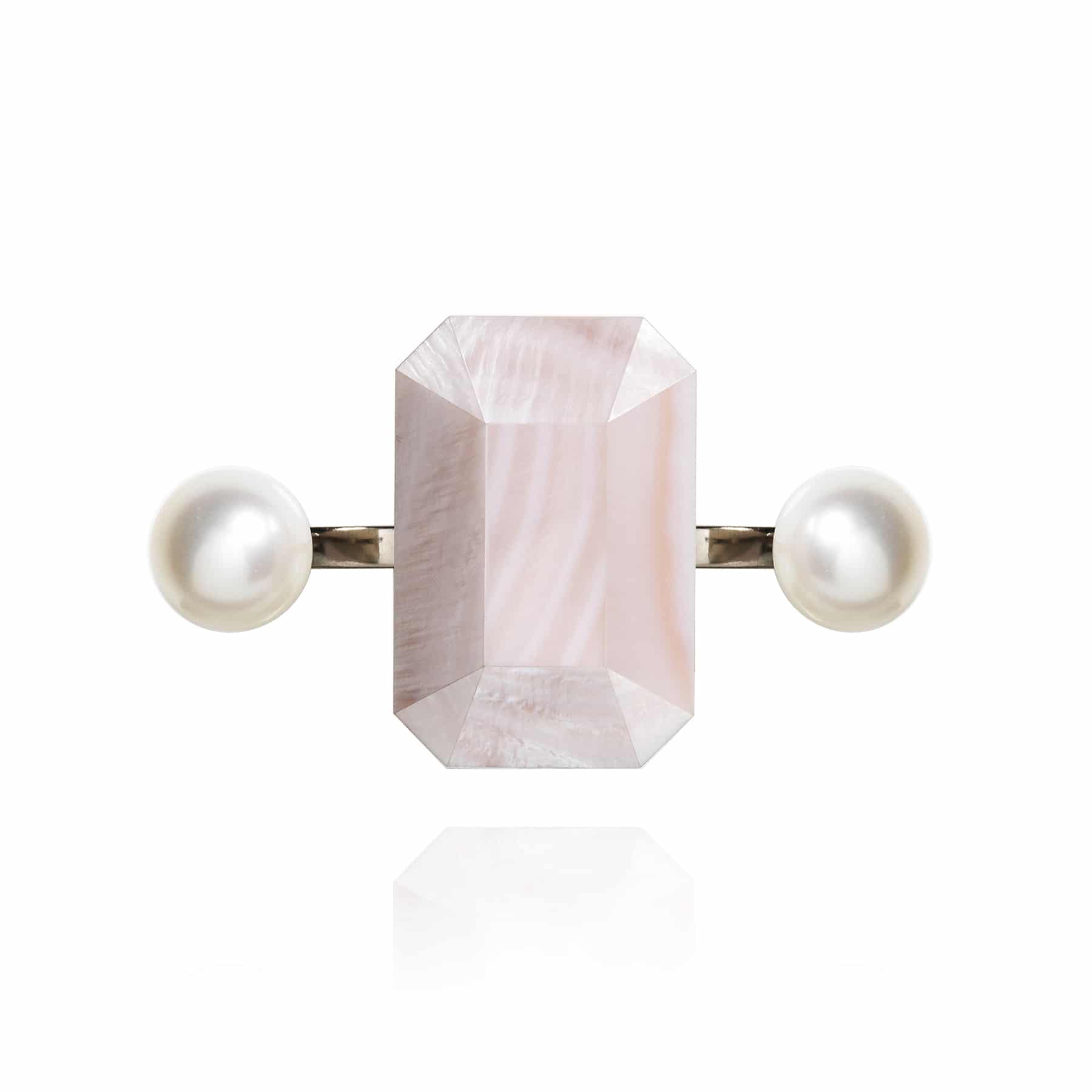 MOP Emerald Double Ring
