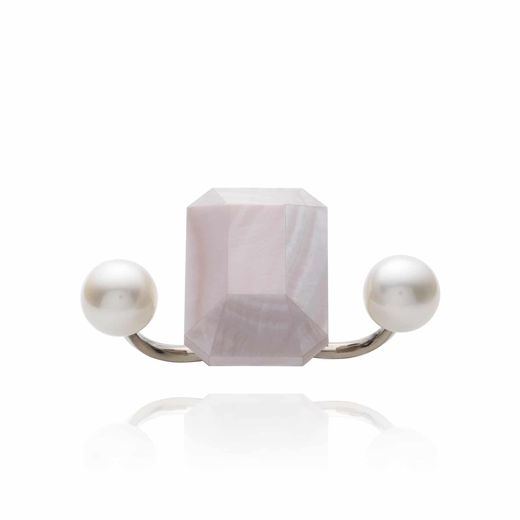 MOP Emerald Double Ring