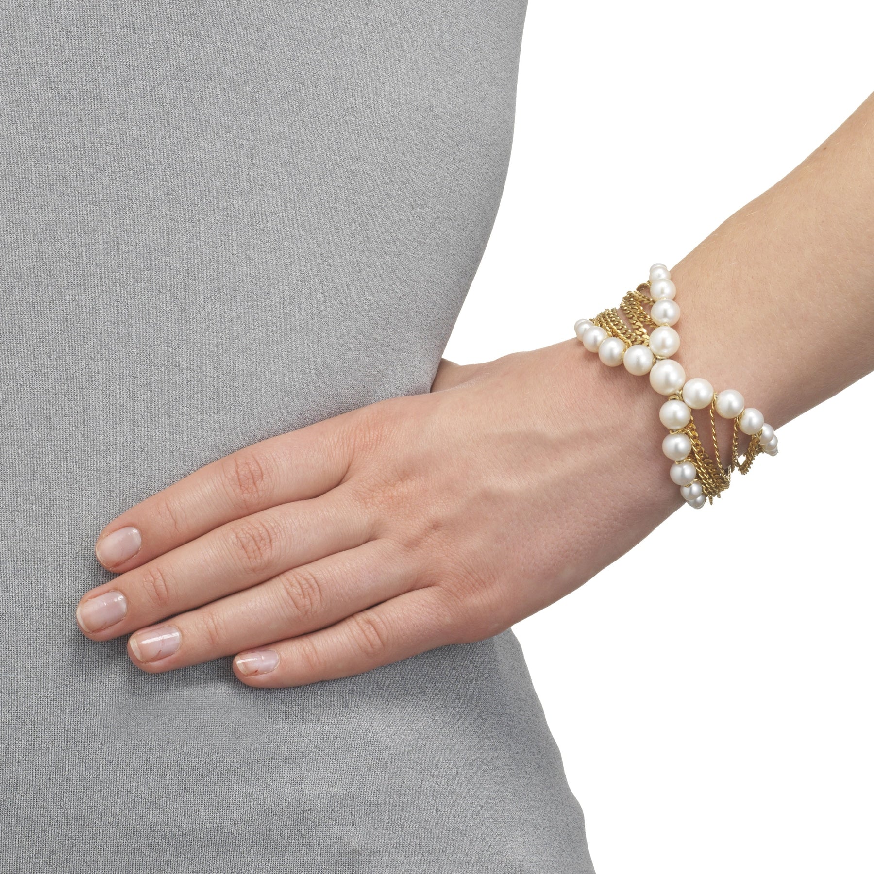 Shell Wide X Bracelet