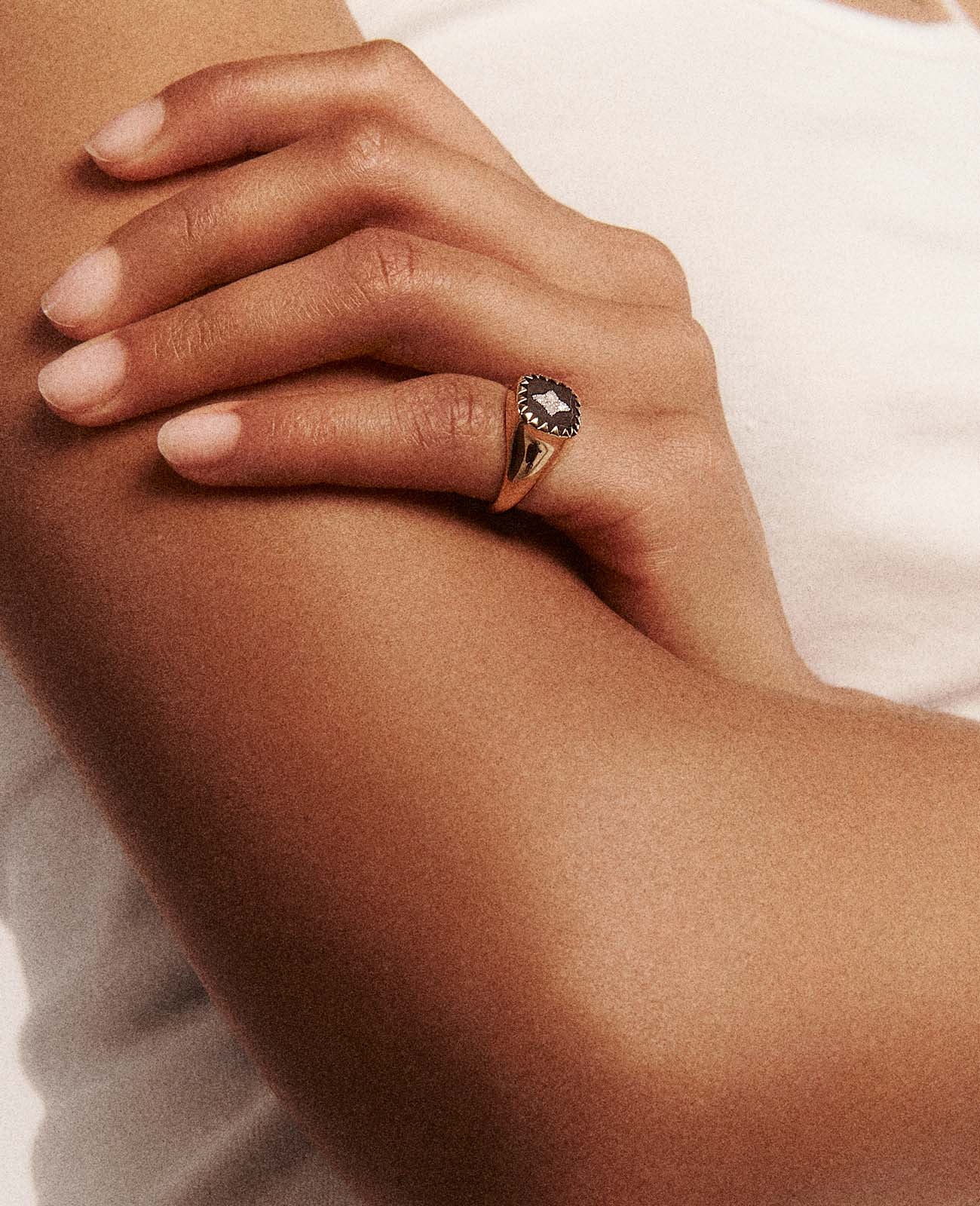Pierrot Signet Ring Black