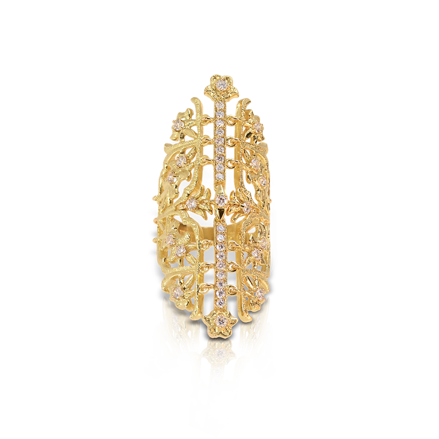 Aurelia Articulated Ring with Diamonds Ilias Lalaounis