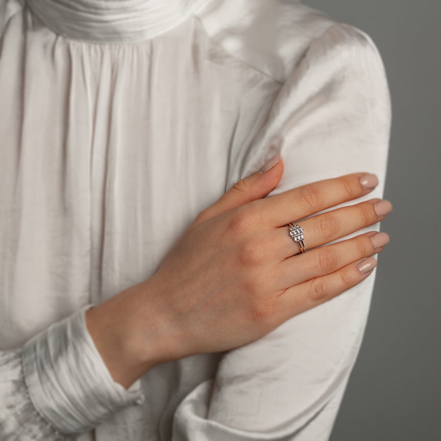 White Gold Ring with Diamonds