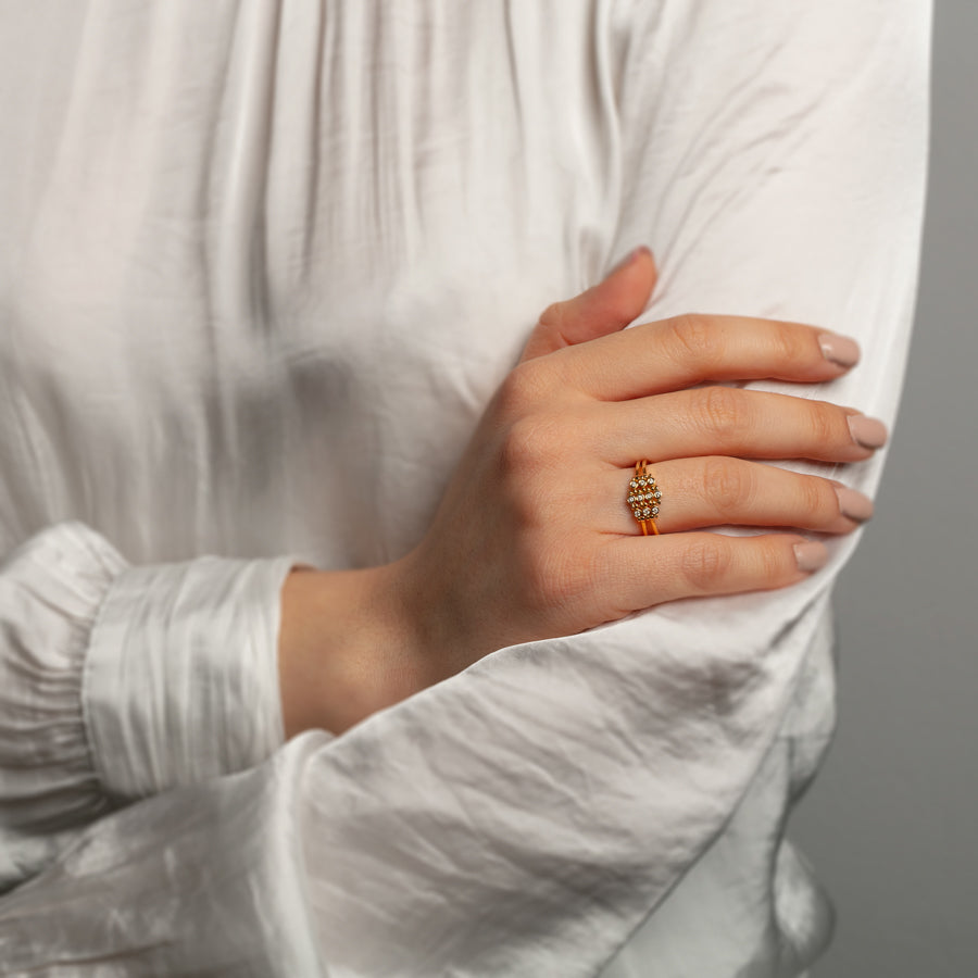 Yellow Gold Ring with Diamonds