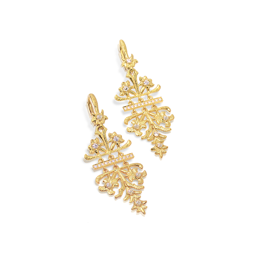 Aurelia Articulated Earrings with Diamonds Ilias Lalaounis