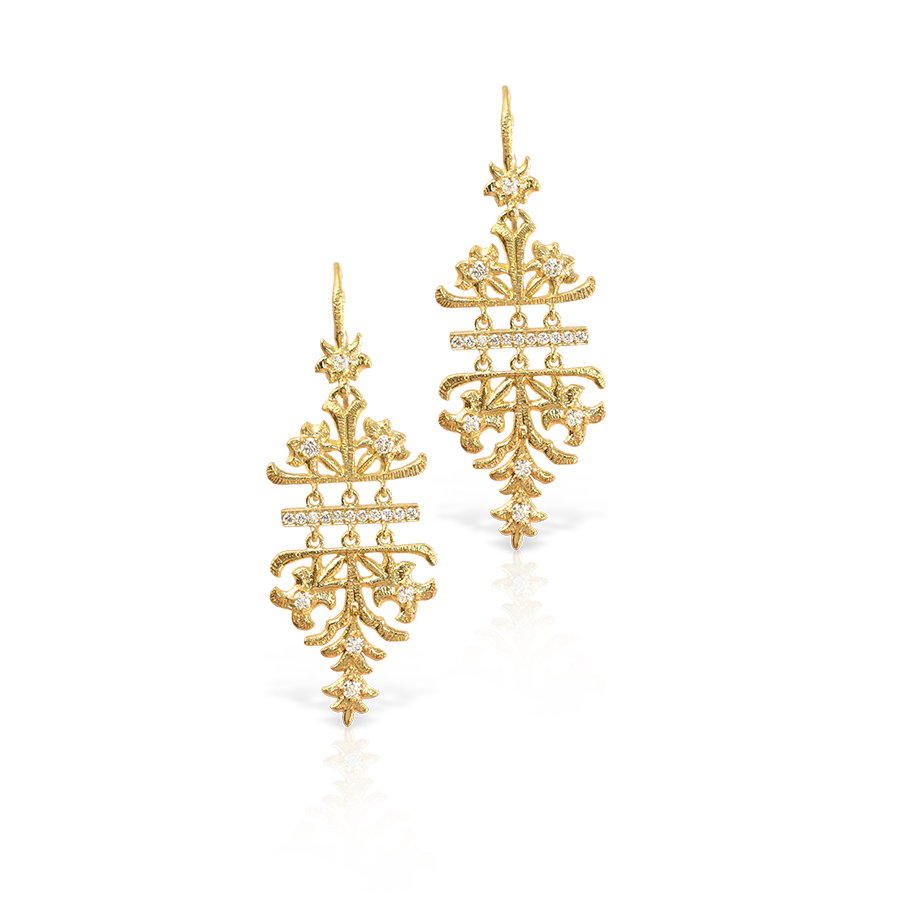 Aurelia Articulated Earrings with Diamonds Ilias Lalaounis