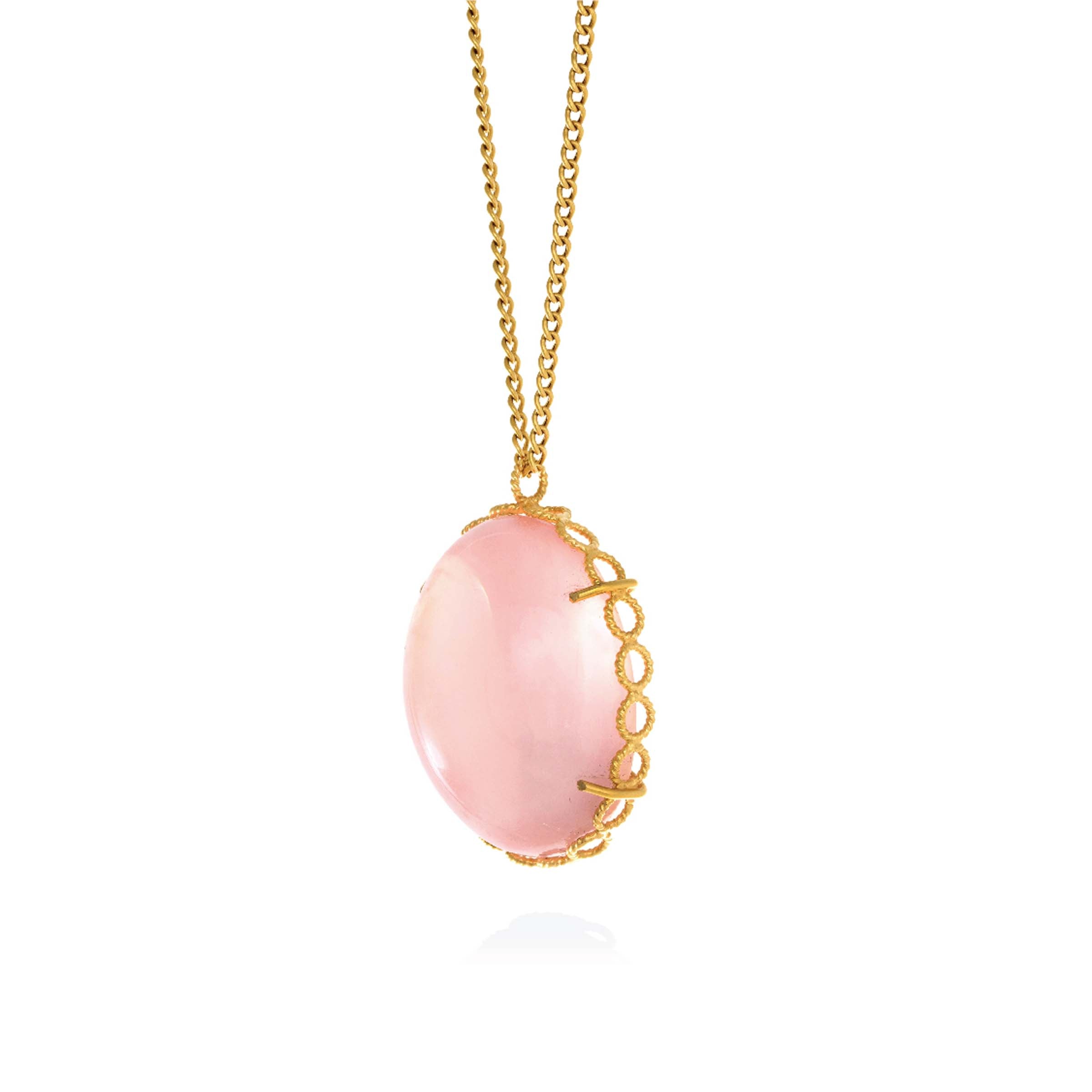 Tattoo Necklace with Rose Quartz
