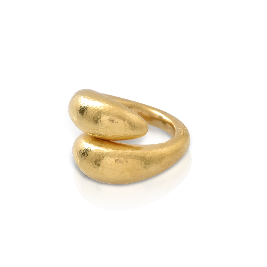 Hand Hammered Swan Ring
