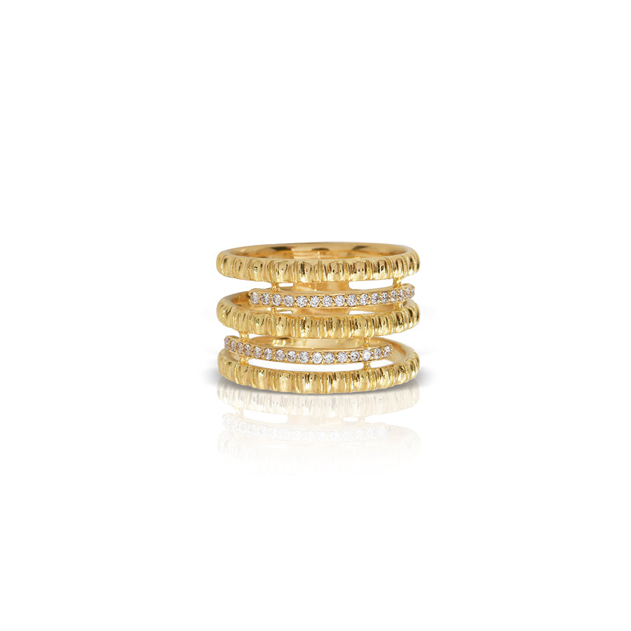Chiwara Ring with Diamonds Lalaounis