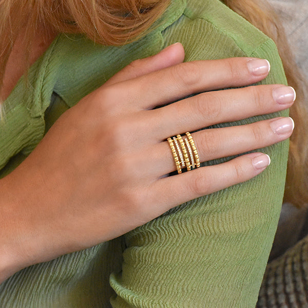 Chiwara Ring with Diamonds Lalaounis