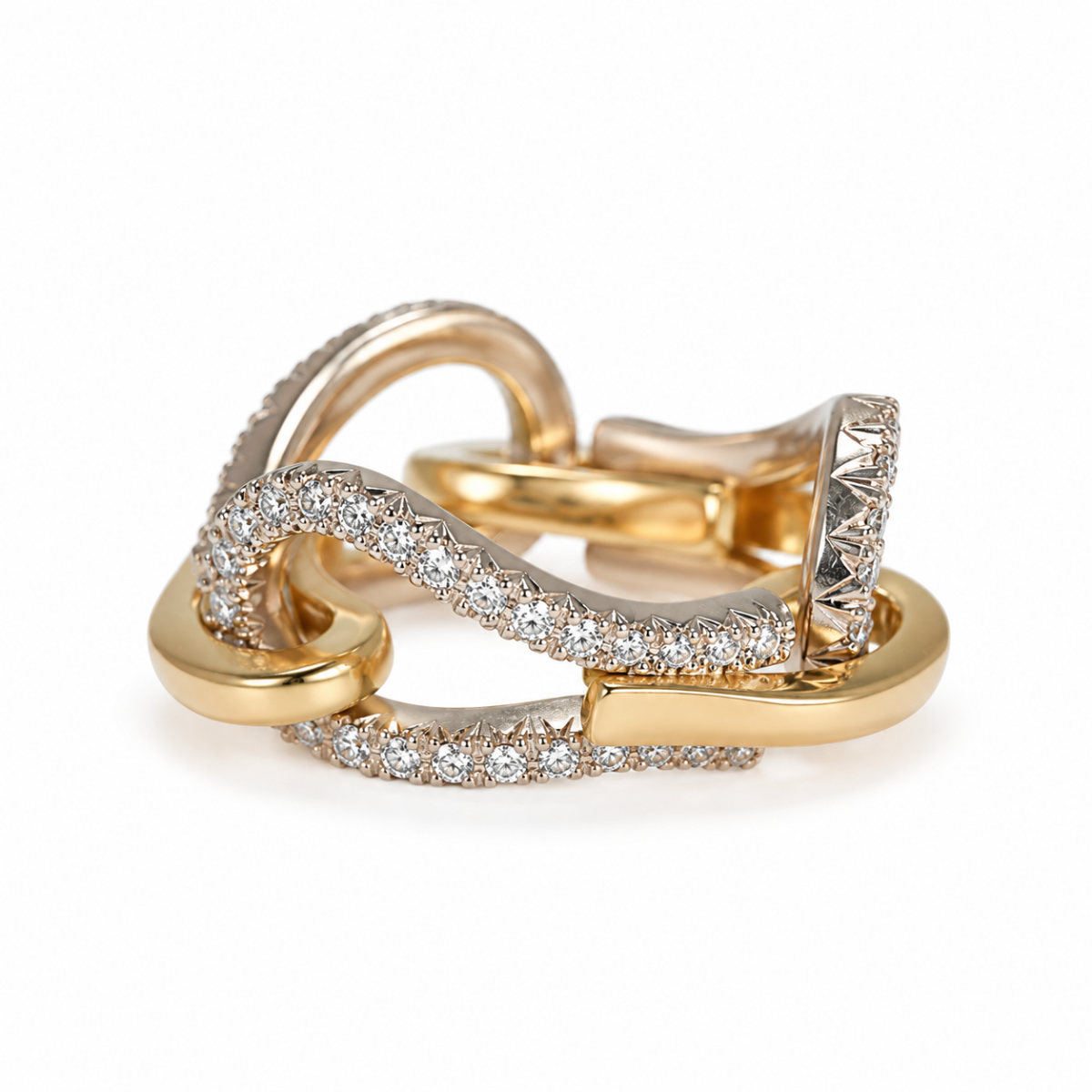 Refine Metal Diamond Chain Ring