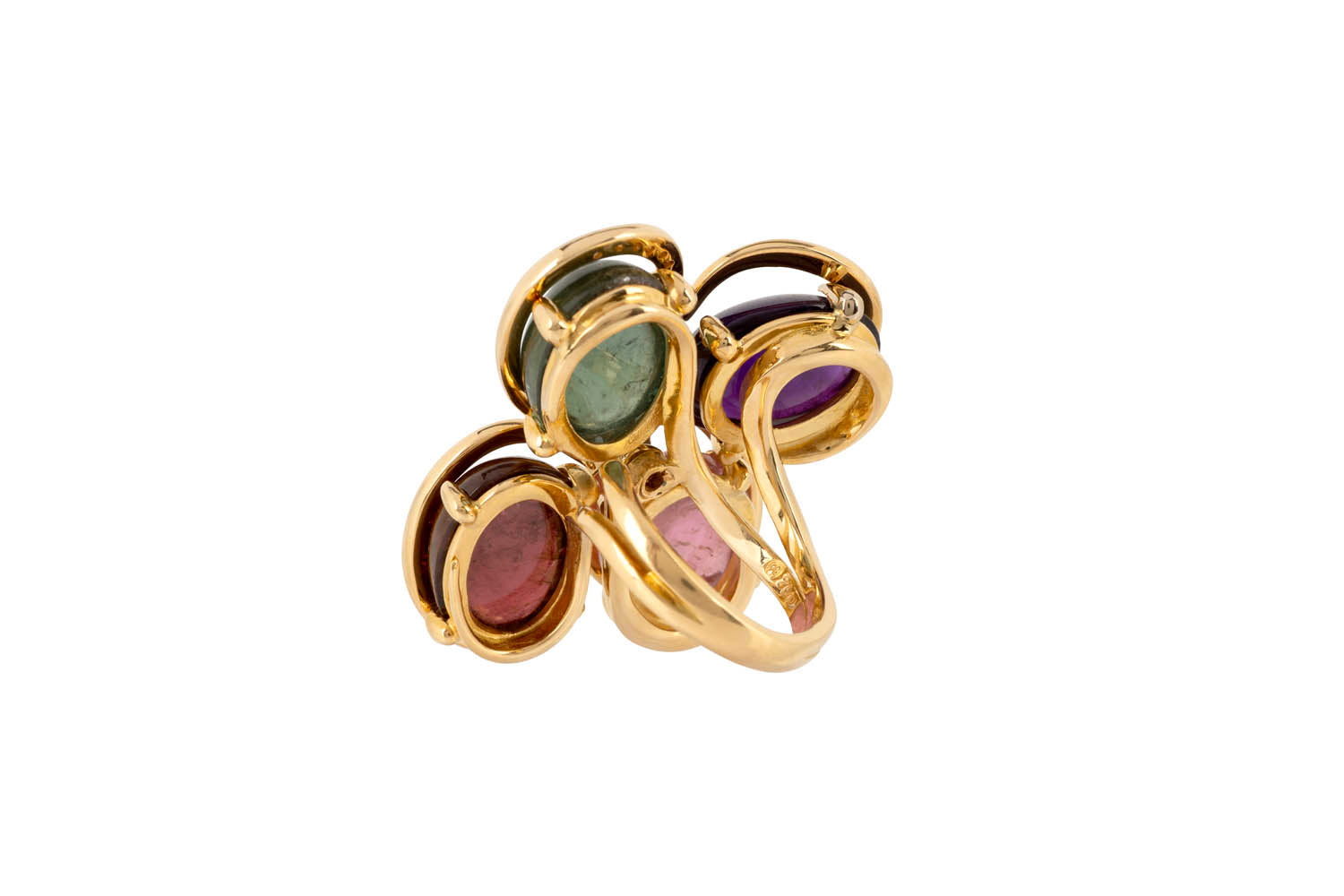 Tourmalines and Diamonds Ring