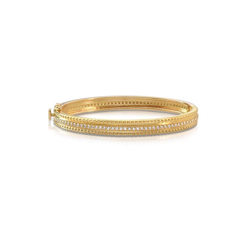 Helen of Troy Bangle Bracelet with Diamonds
