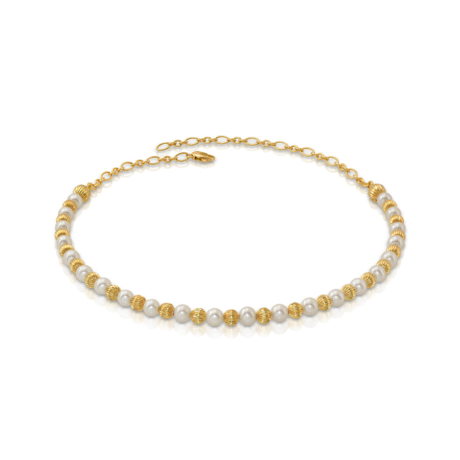 Gold Choker with Pearls