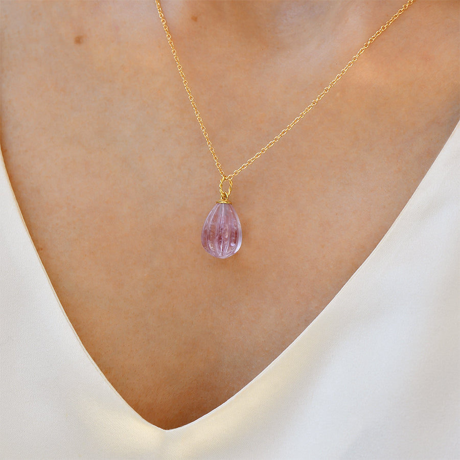 Pegasus Wing Amethyst Easter Egg Pendant