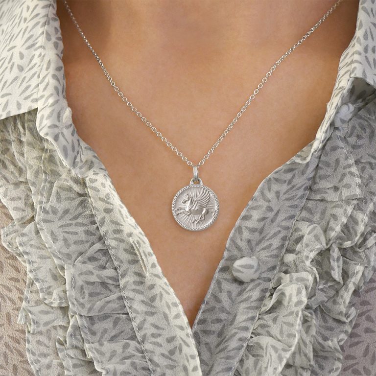 Pegasus Small Silver  Charm Pendant