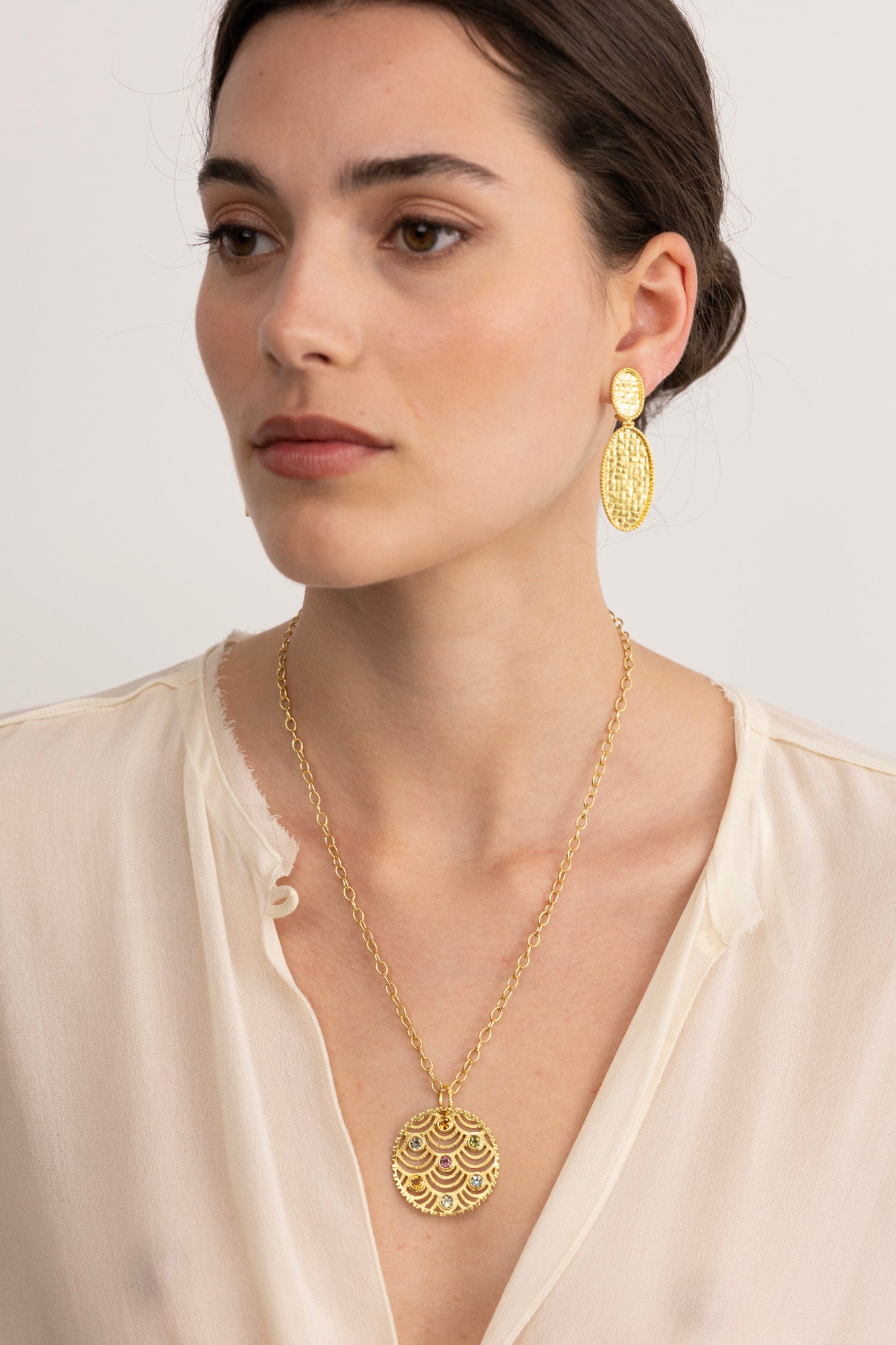 Nubia Pendant with Tourmalines