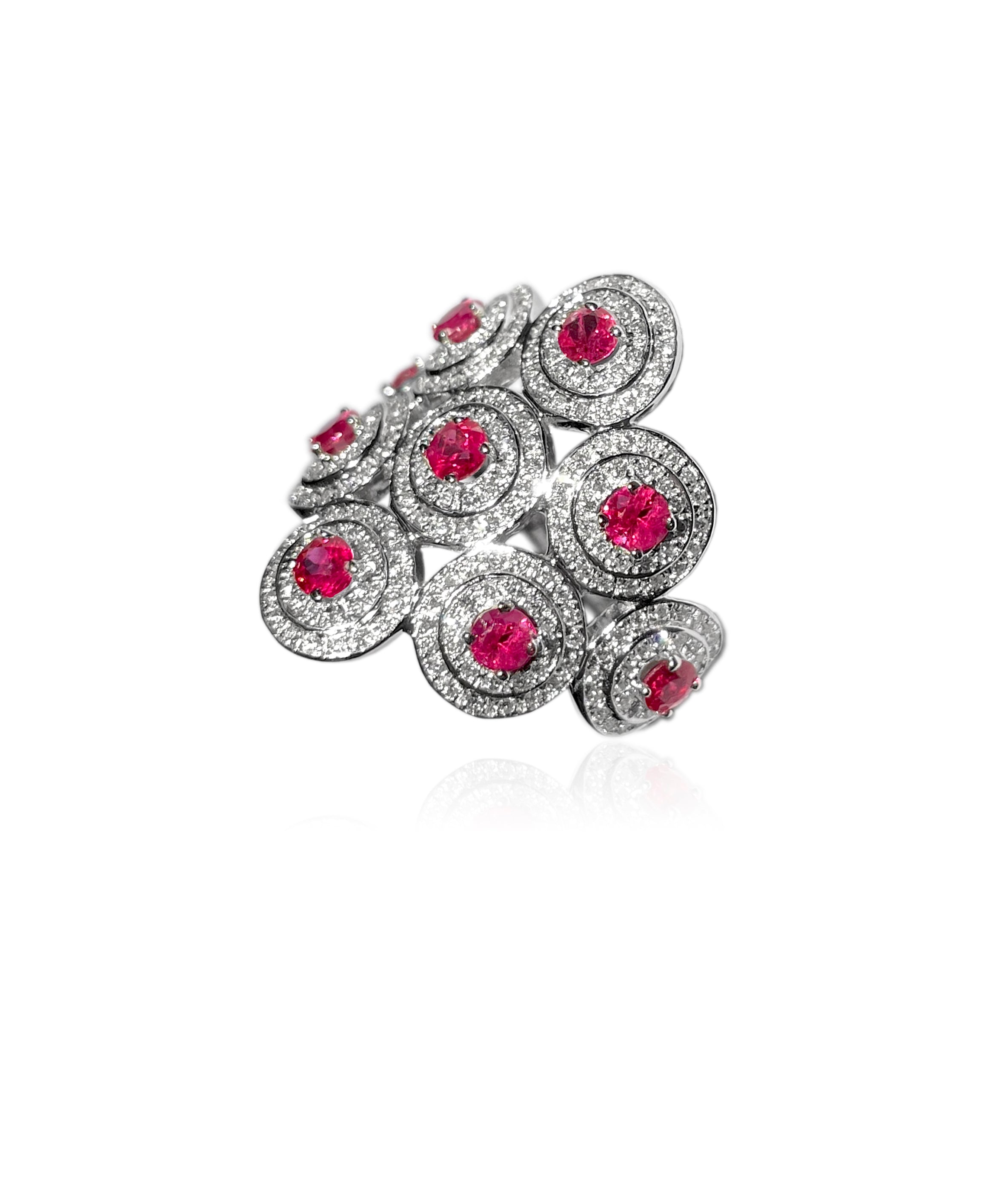 Diamond and Rubies Ring
