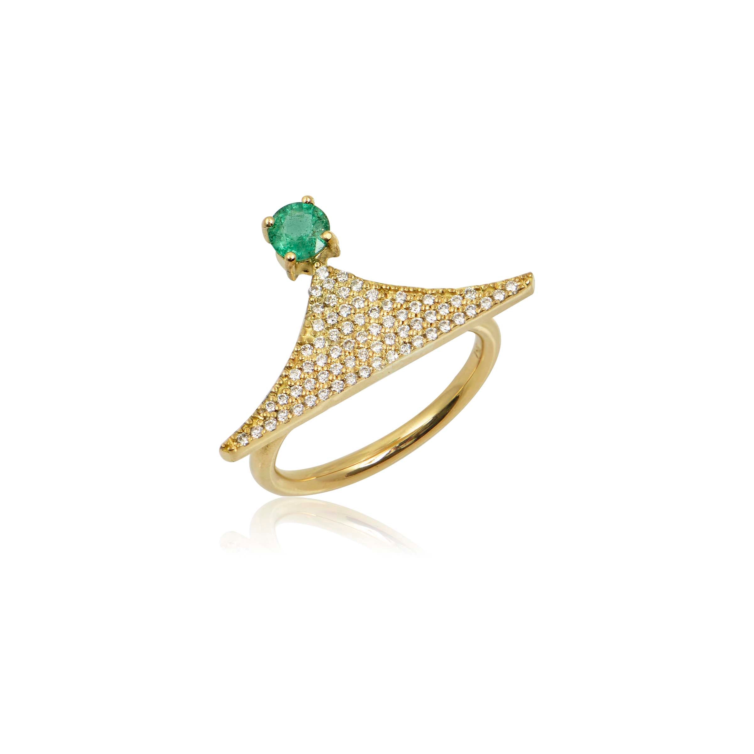 Diamond & Emerald Ring