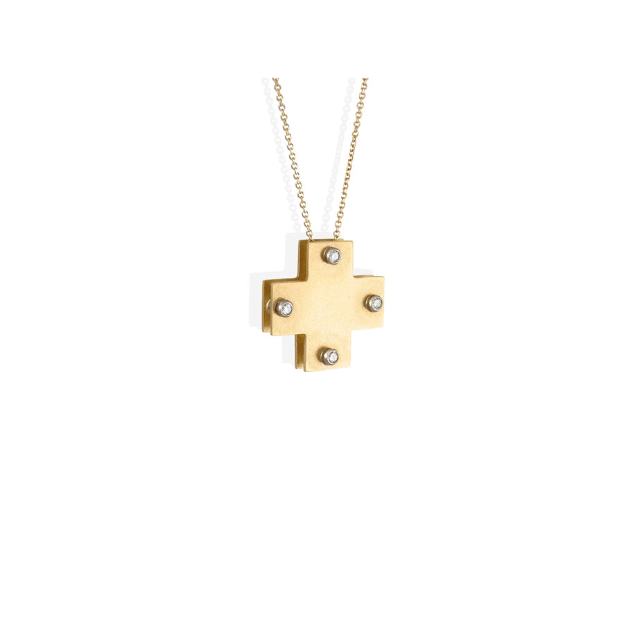 Diamond Square Cross Rune Square Cross with Diamonds