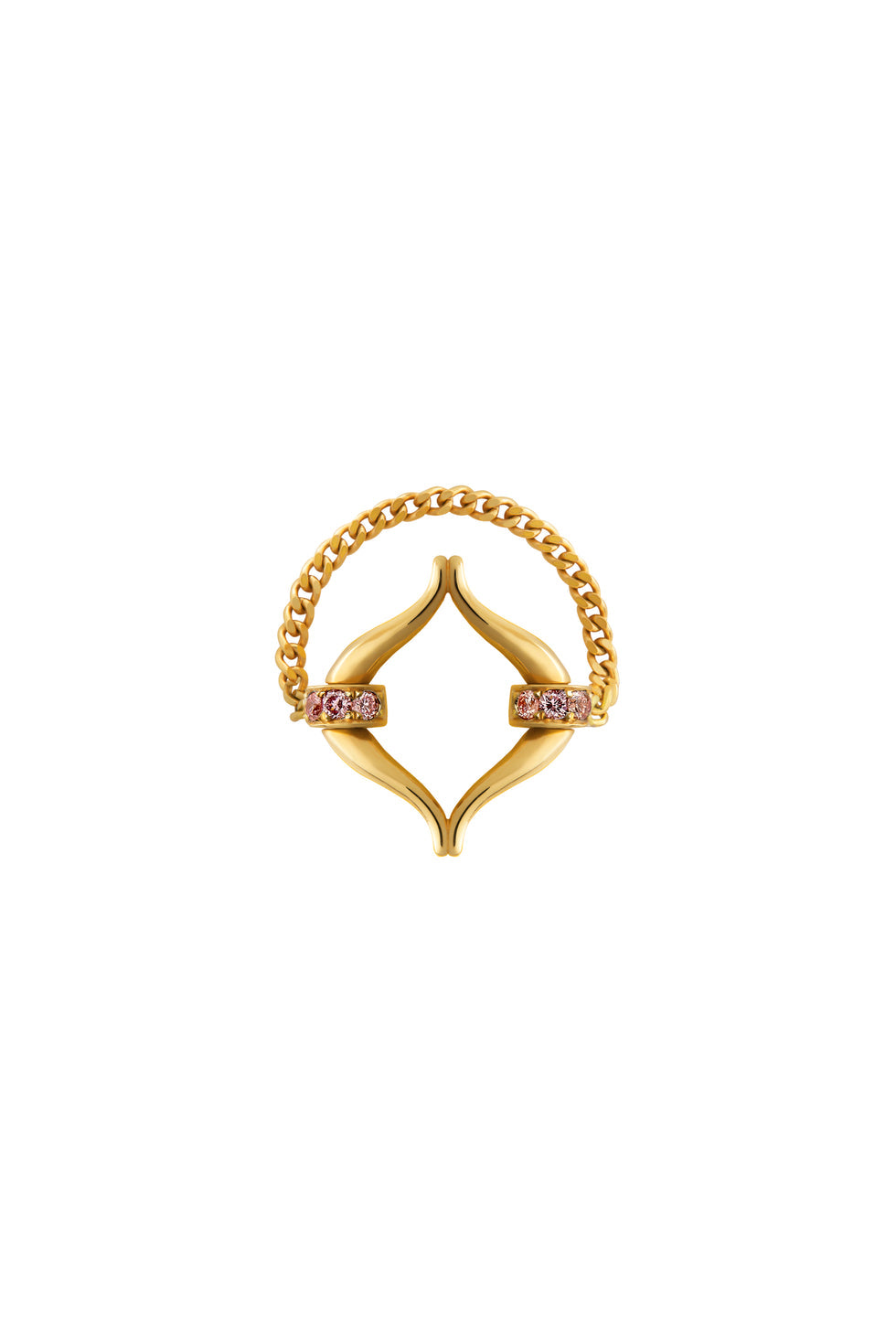 Eboris Link Paved Pink Martini Ring